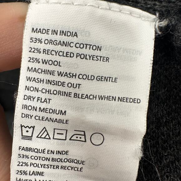 Prana Charcoal Gray Cascadence Organic Cotton Wool Blend Sweater Dress // L - Picture 9 of 13